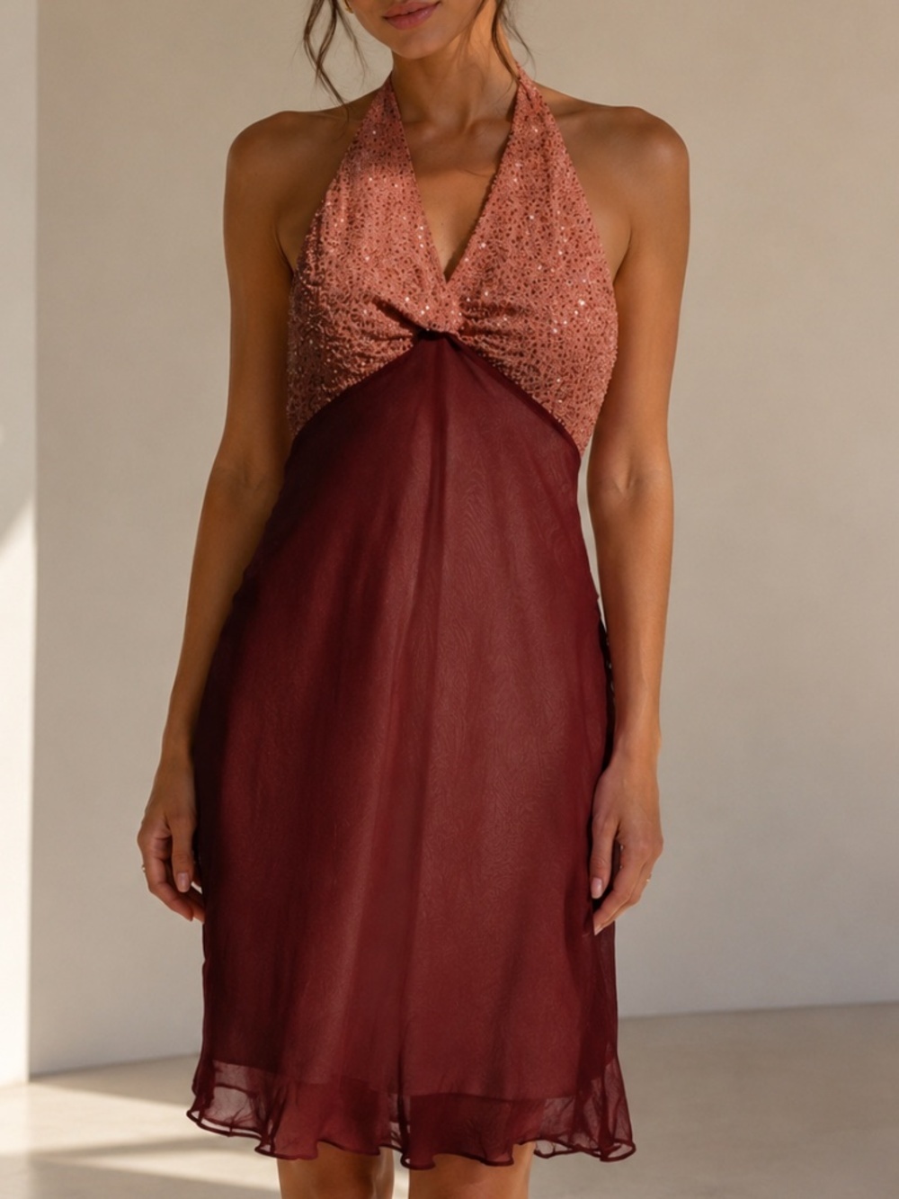 Vintage 100% Silk Beaded Dress Vintage Beaded Dress BCBG Max Azria Dress 0